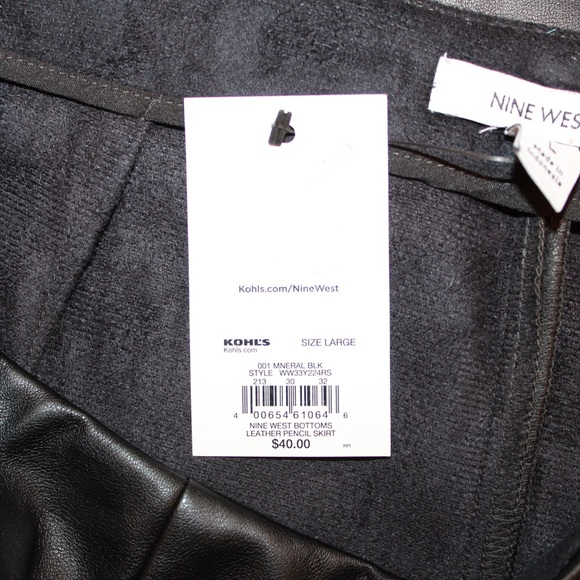 Nine West faux leather skirt (women’s L) (NWT) - Picture 10 of 11